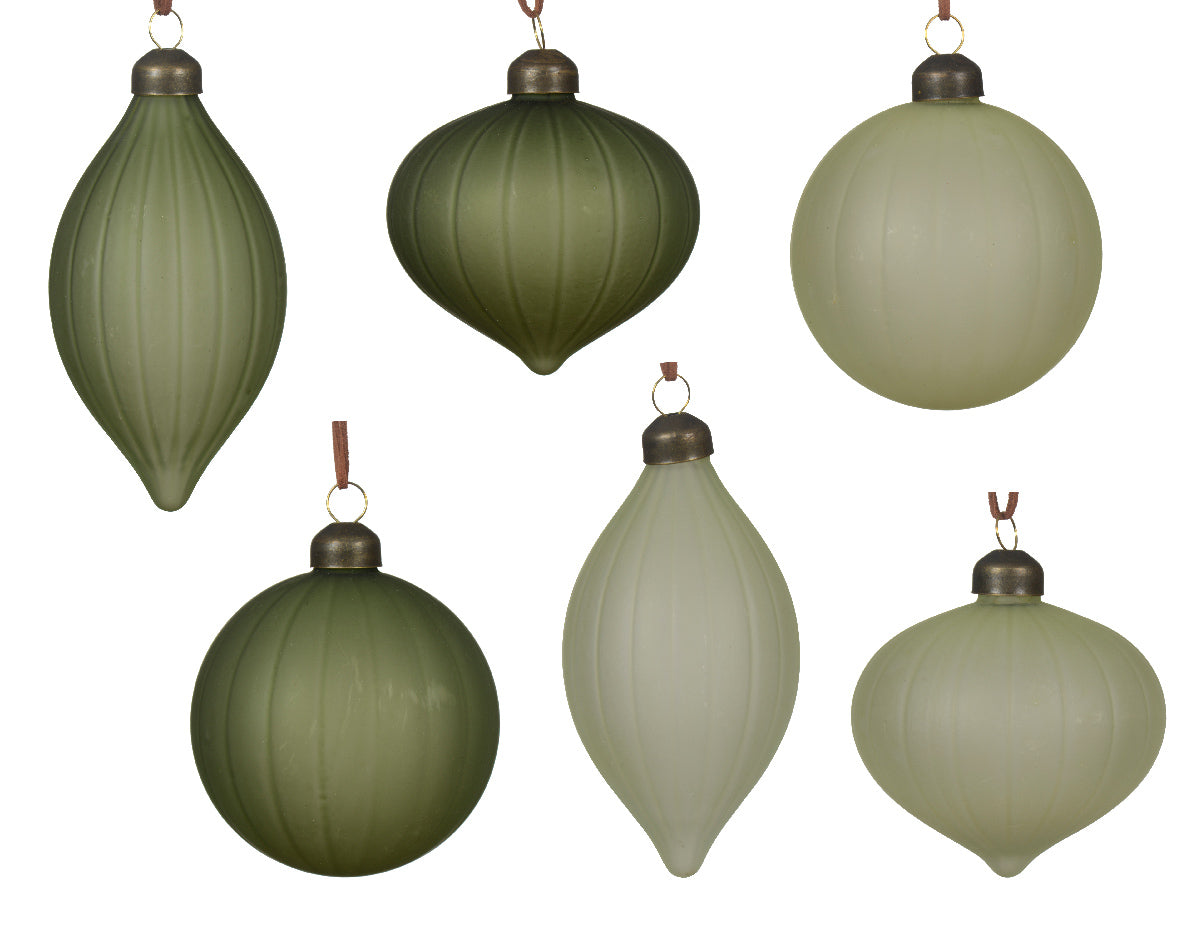Bola de Navidad verde de cristal