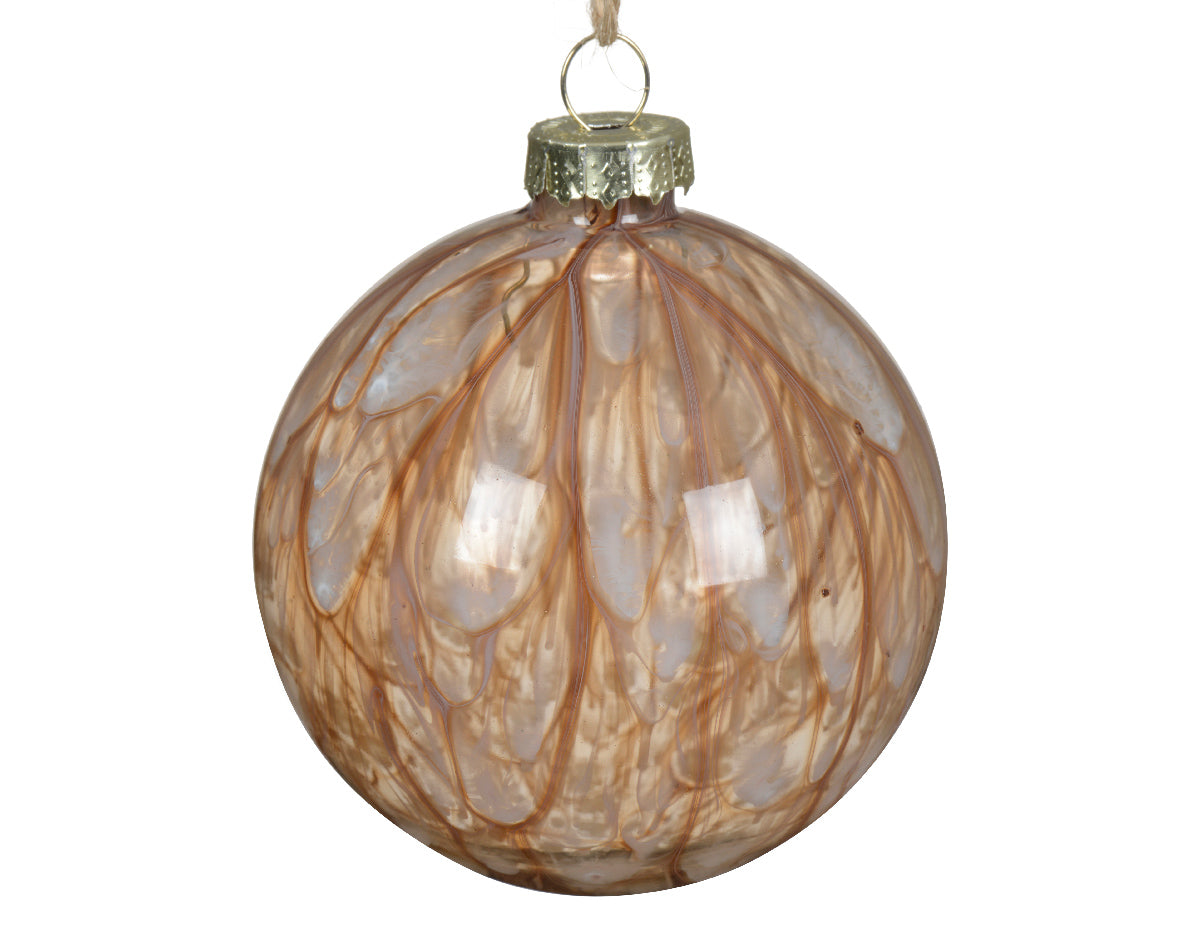 Bola de Navidad marrón de cristal