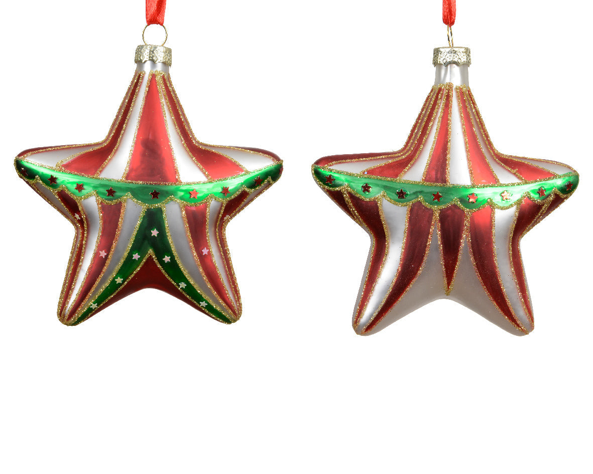 Ornamento de Navidad Estrella del Circo 12cm