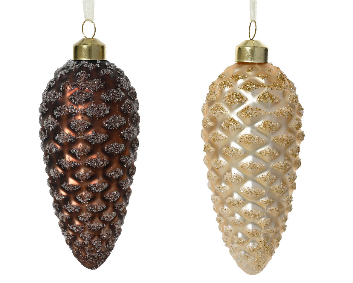 Ornamento de navidad de piñas de 12cm