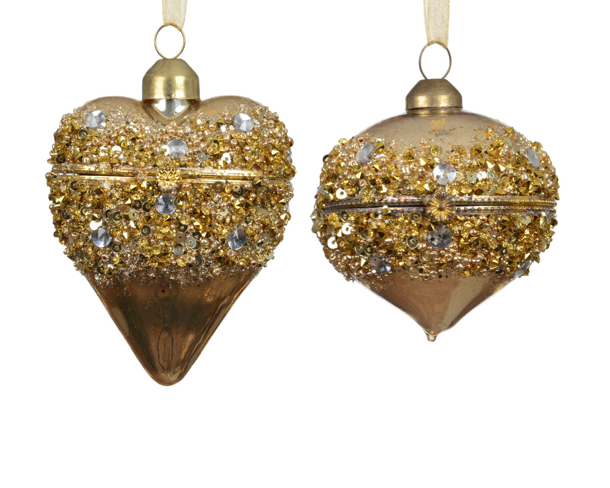 071680-Adorno de cristal con forma de cebolla dorada-navidad-envio-canarias
