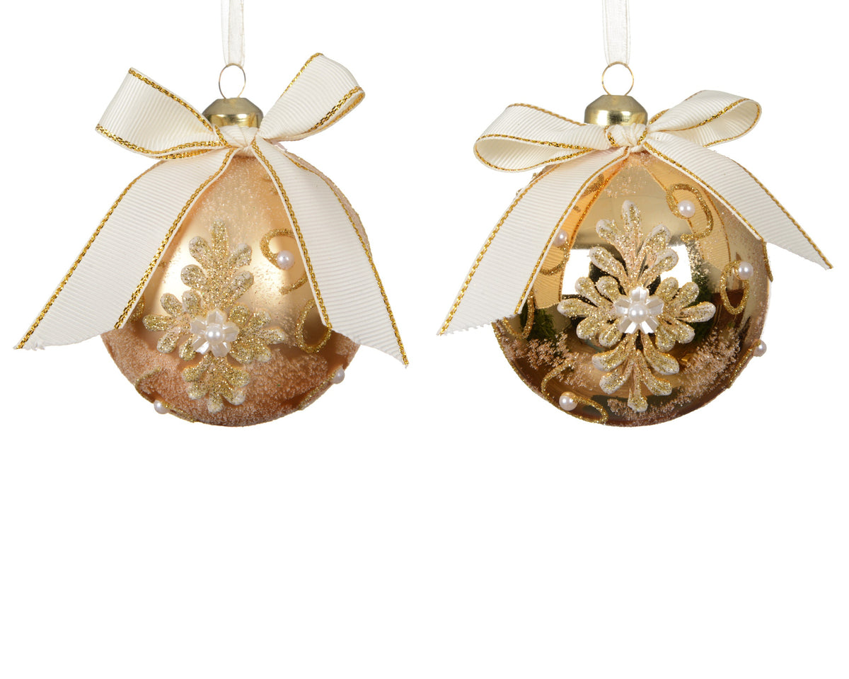 071705-bola de Navidad de Navidad de cristal decorada  redonda 8 cm-navidad-envio-canarias