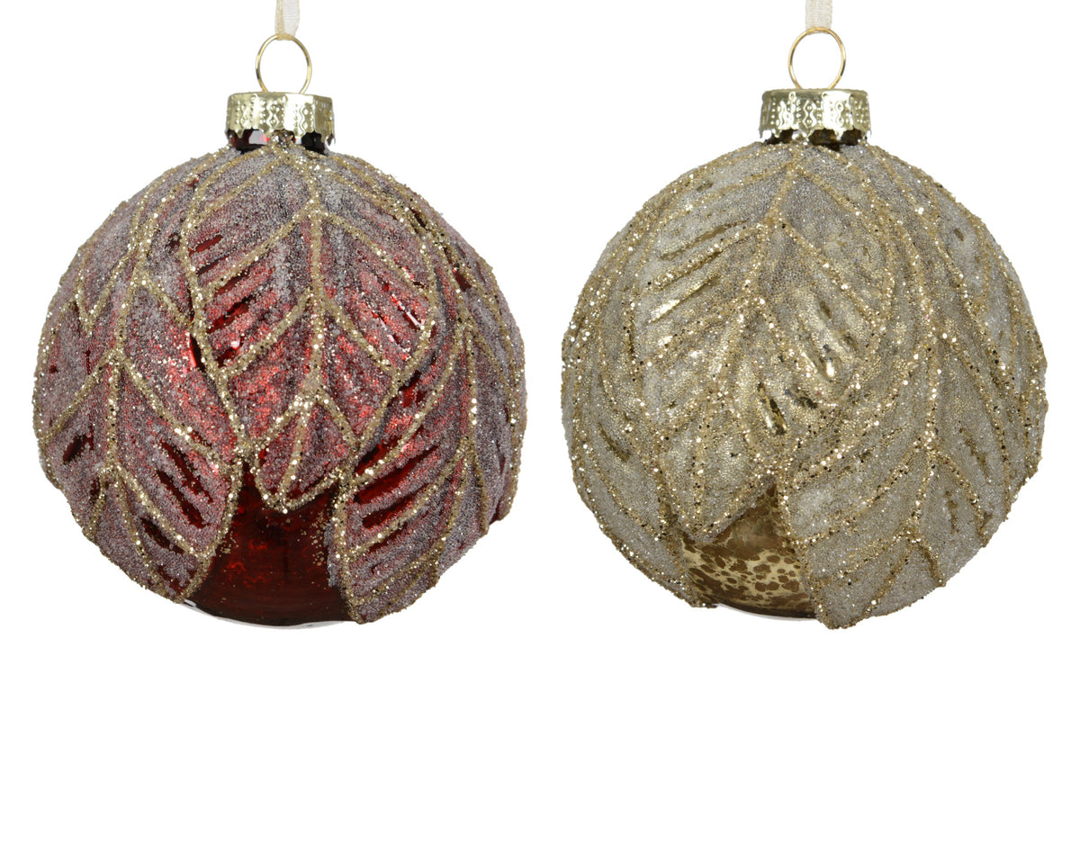 071820-bola de Navidad de Navidad de cristal decorada redonda de 10 cm-navidad-envio-canarias