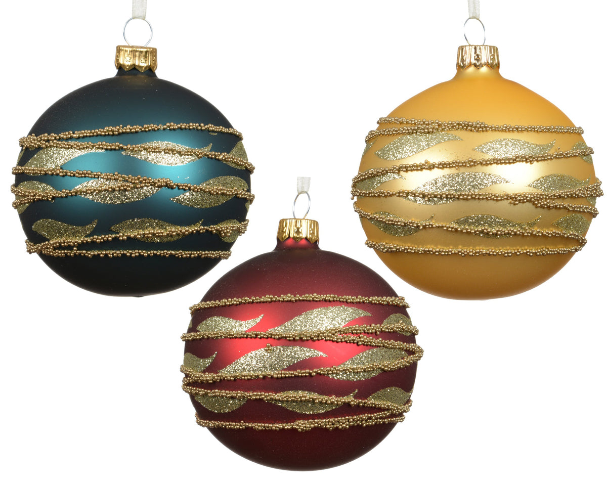 082526-bola de Navidad de Navidad de cristal decorada de 8 cm-navidad-envio-canarias