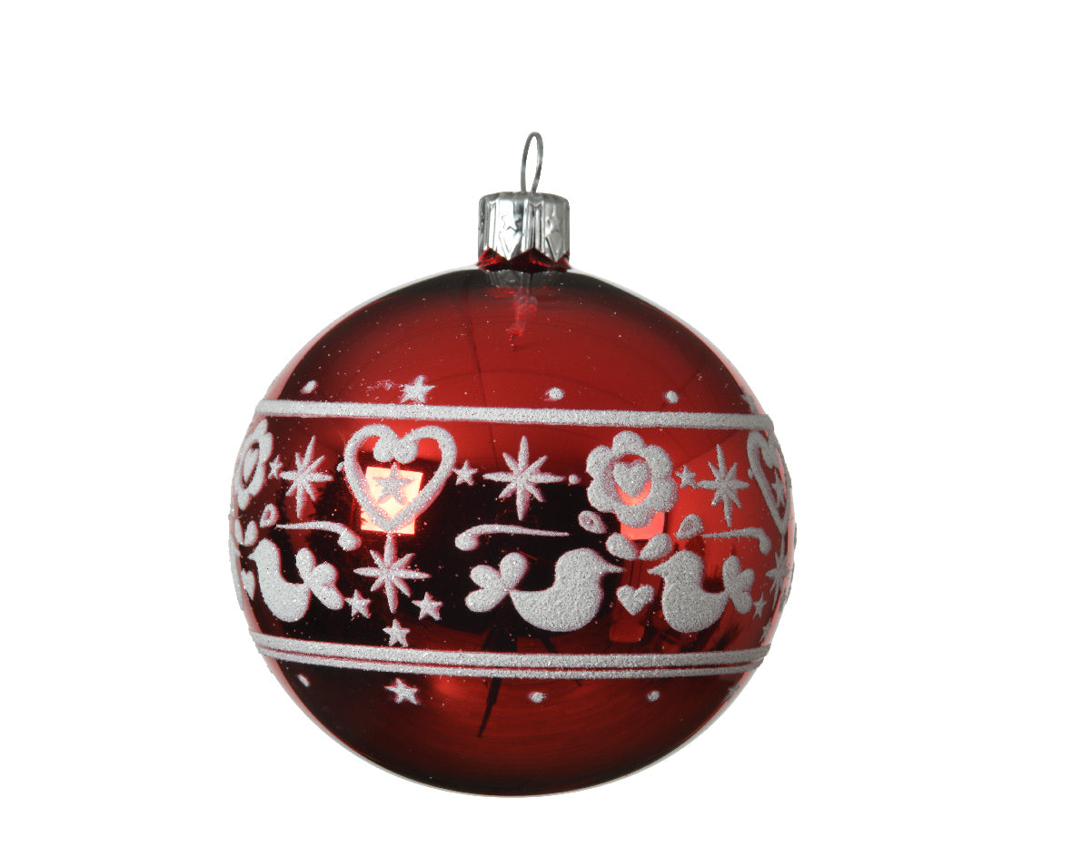 Bola de navidad de cristal folklore belt