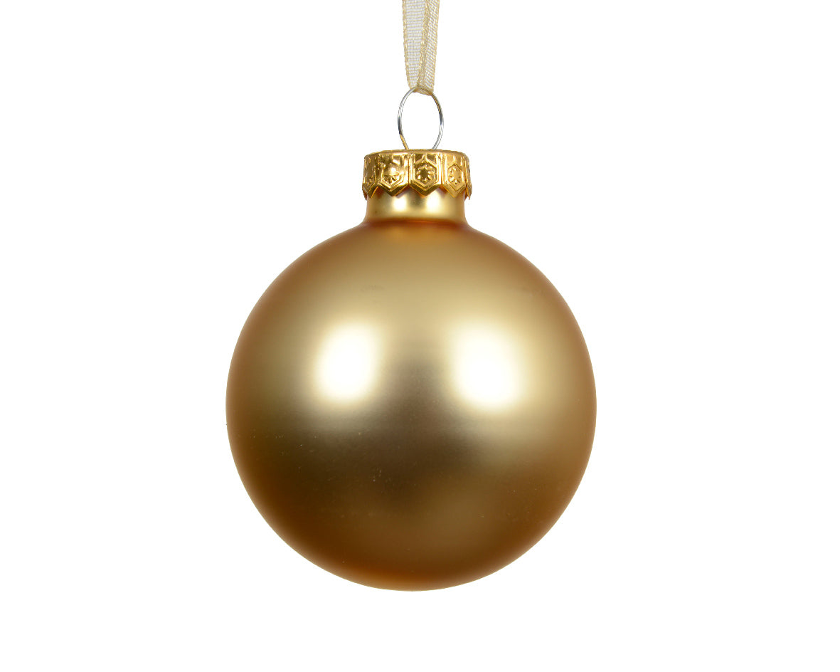 100106-bola de Navidad de Navidad de Navidad de cristal dorado claro 8 cm-navidad-envio-canarias