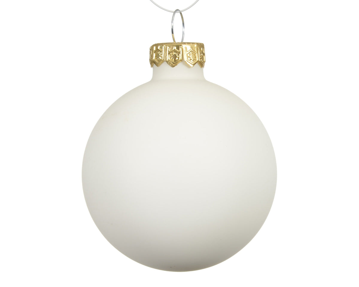 100386-Adorno navideño de cristal blanco lana 8 cm-navidad-envio-canarias