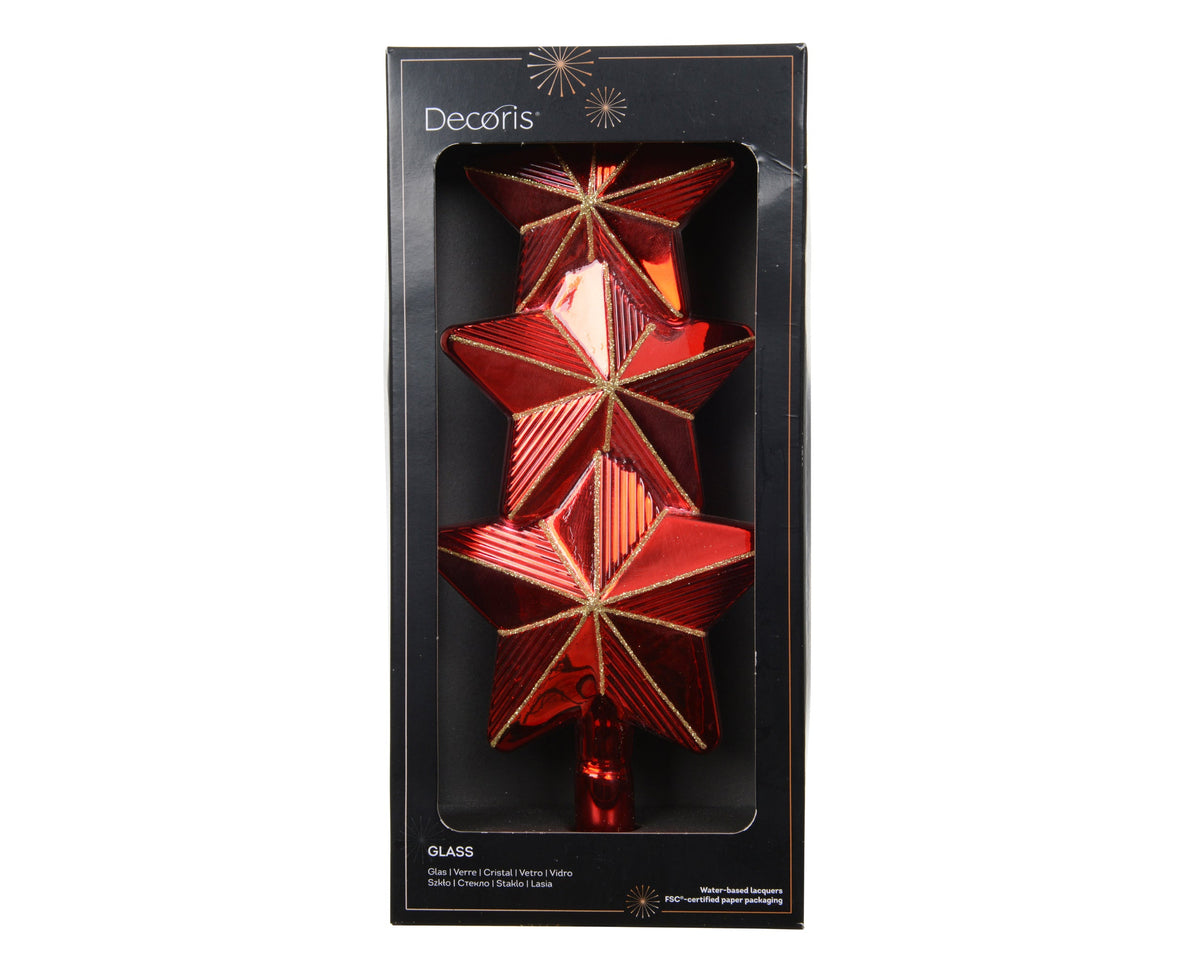 112997-Adorno para la punta del árbol de cristal rojo navideño-navidad-envio-canarias