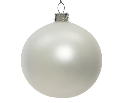 6x Bolas de cristal Blanco invernal Mate dia8cm