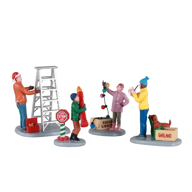 12030-Getting-Ready-To-Decorate-set-de-4-LEMAX-envio-a-canarias
