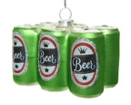 Ornamento de Navidad de sixpack de cervezas de 9cm