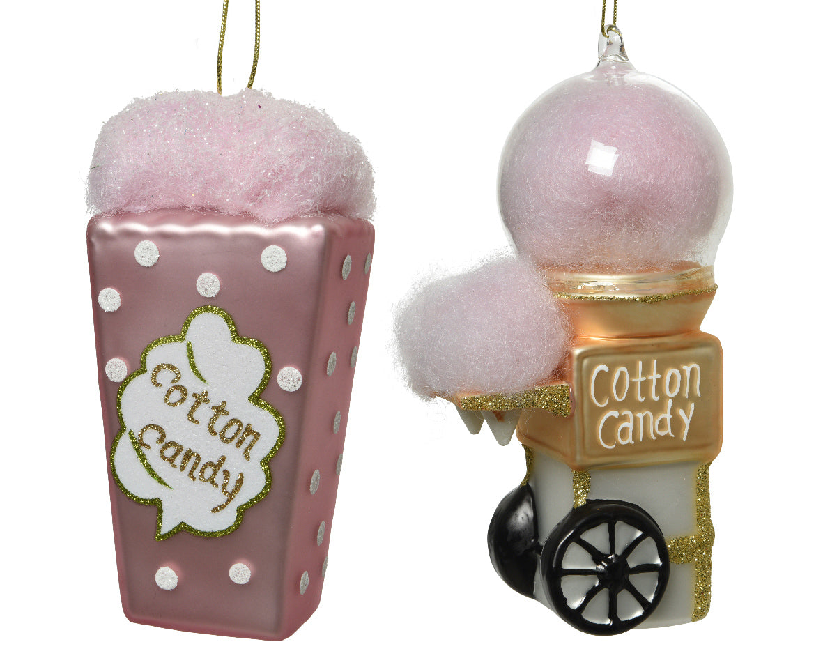 Ornamento de cristal con purpurina 13cm