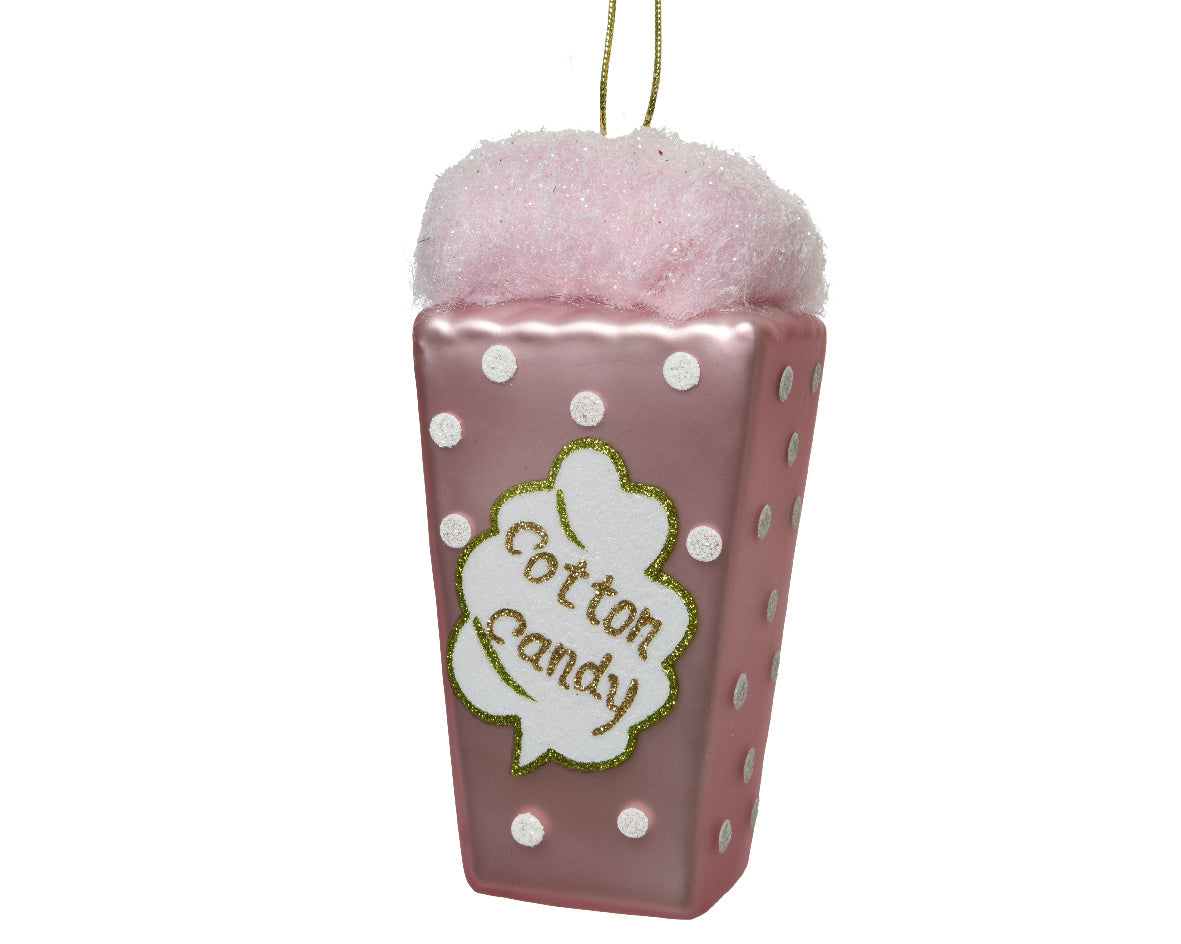 Ornamento de cristal con purpurina 13cm