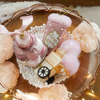 Ornamento de cristal con purpurina 13cm