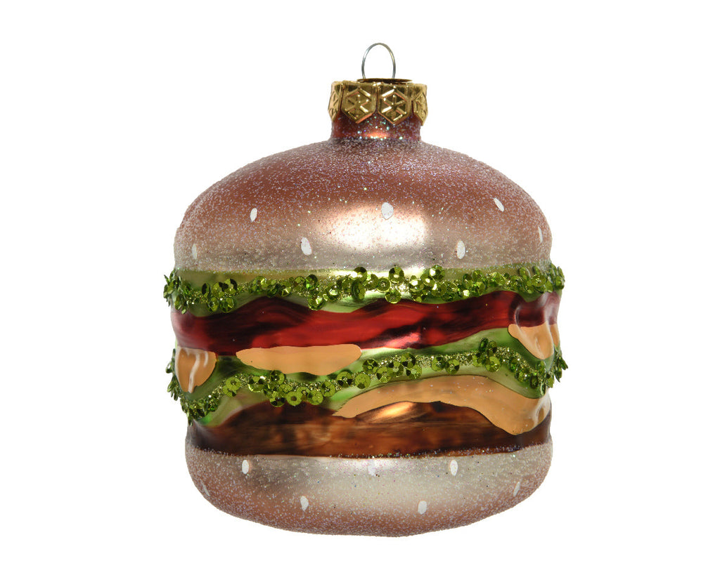 Ornamento de Navidad de hamburguesa de 10cm
