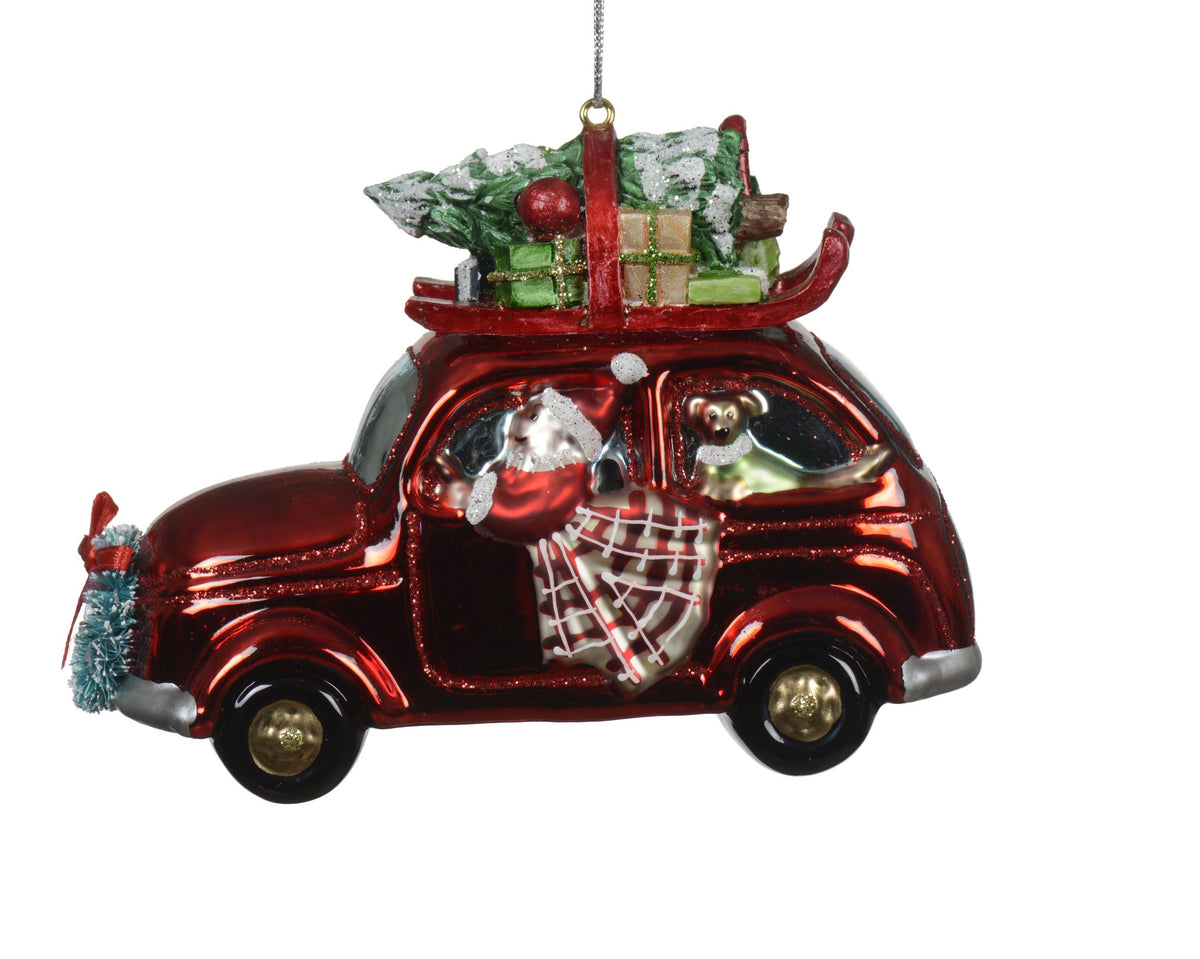 121474-Figura de coche de cristal multicolor-navidad-envio-canarias