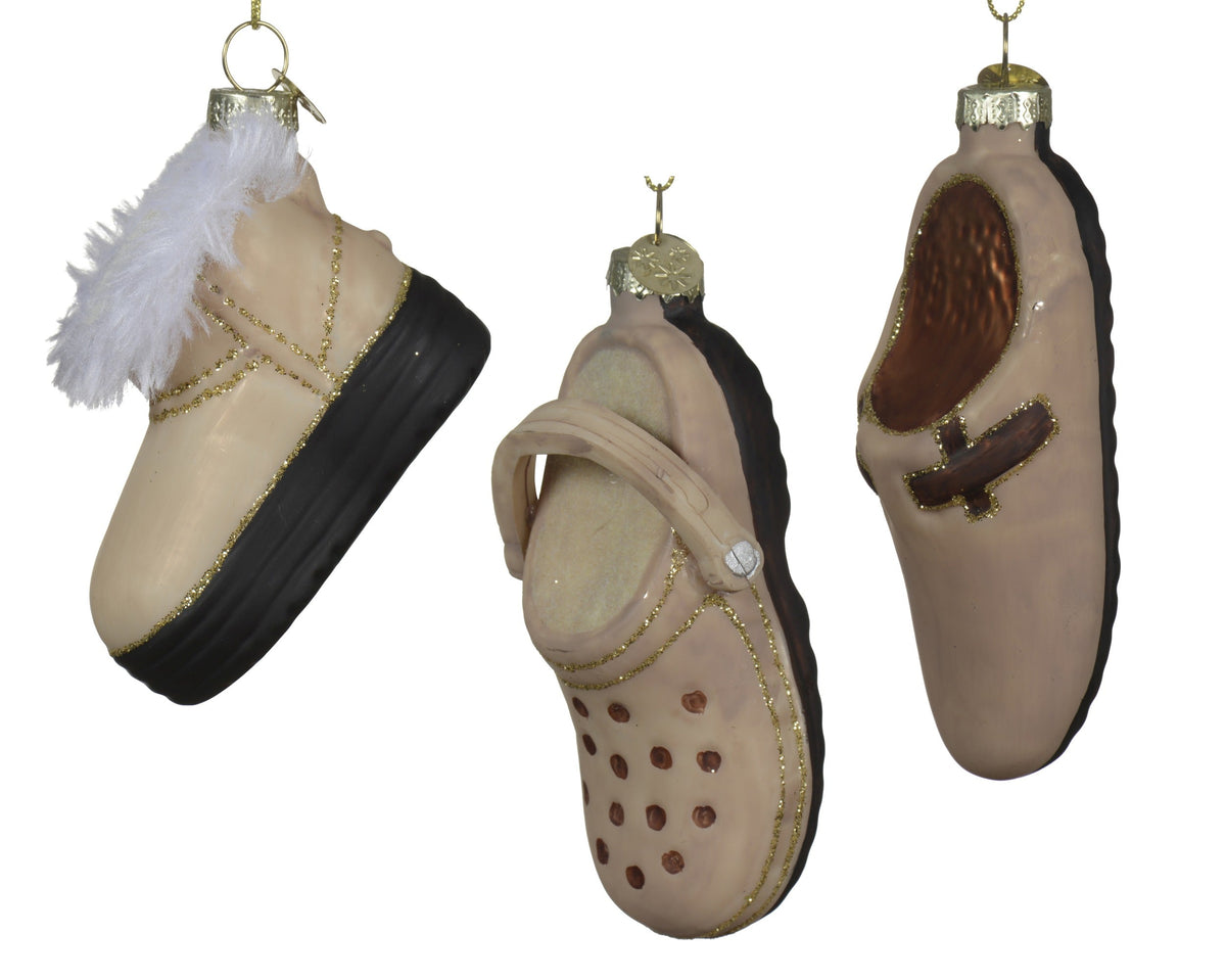121741-Figura de cristal con forma de zapato colores perlados 11 cm-navidad-envio-canarias