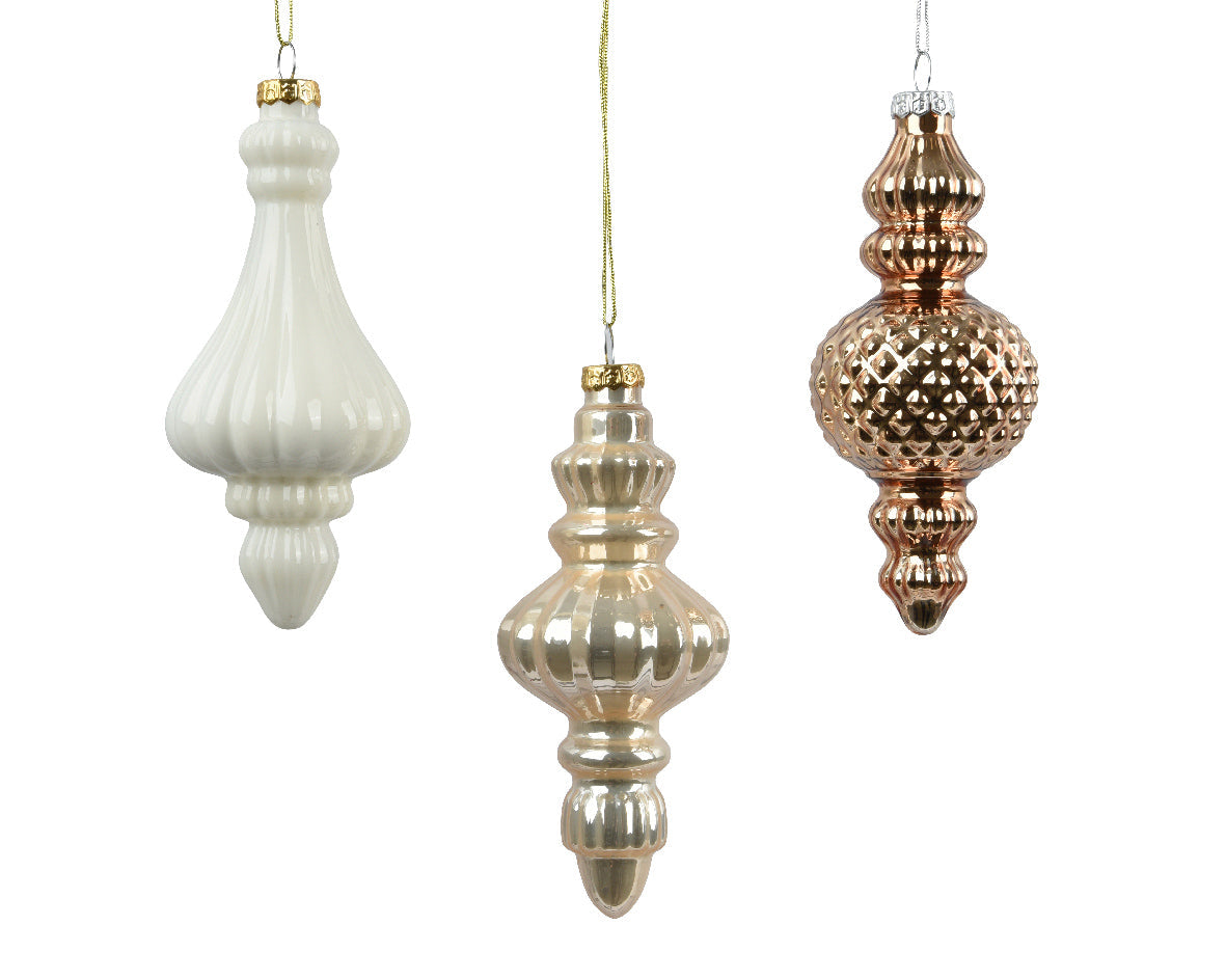 Adornos colgantes navideños  blanco  adornos de cristal 15 cm