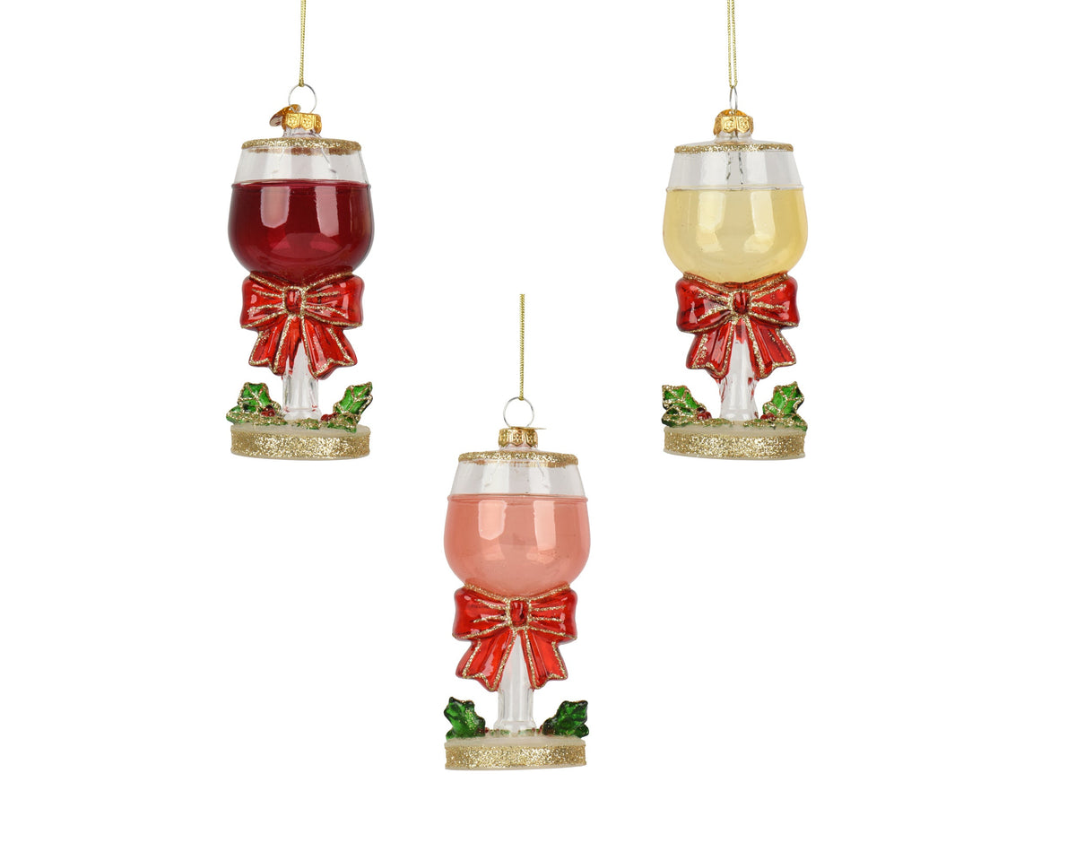 123989-Adorno de vidrio con forma de botella multicolor de 5 cm-navidad-envio-canarias