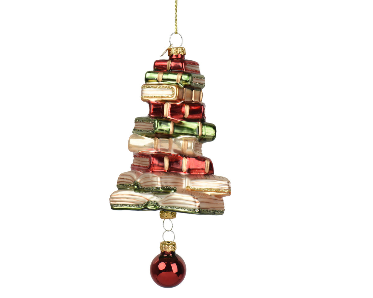 124015-Figura de cristal con forma de libro multicolor-navidad-envio-canarias