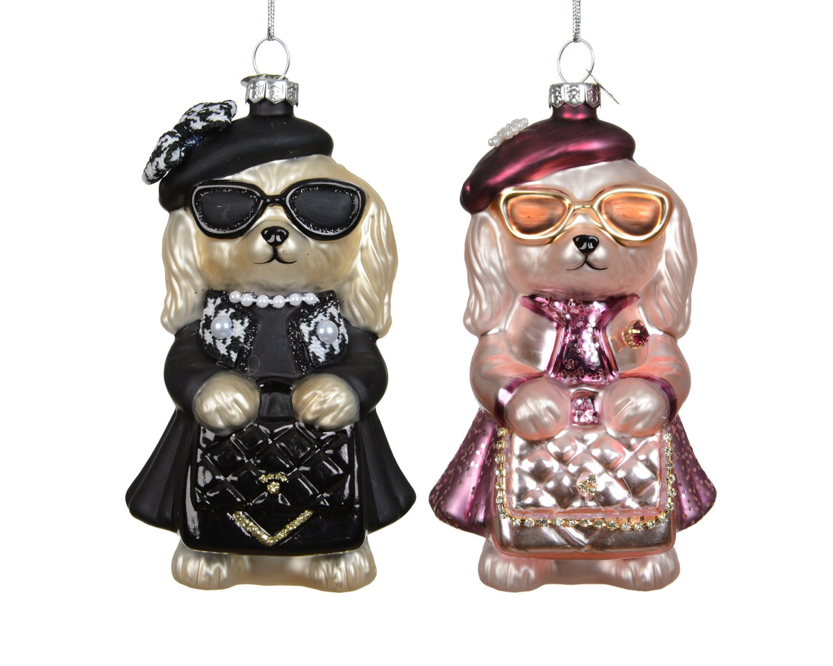 124033-Figura de perro de cristal-navidad-envio-canarias