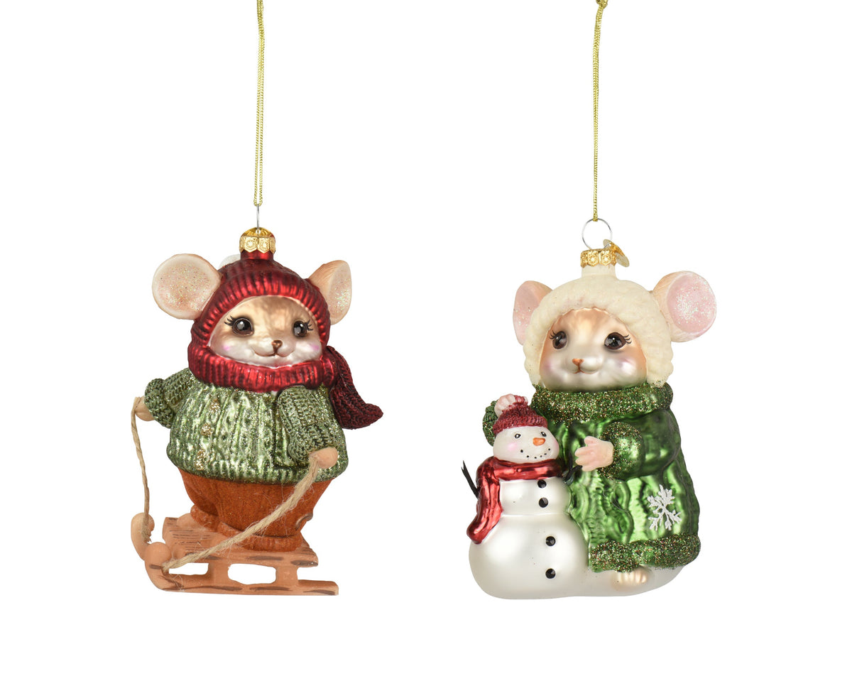124045-Figura de ratón de cristal-navidad-envio-canarias