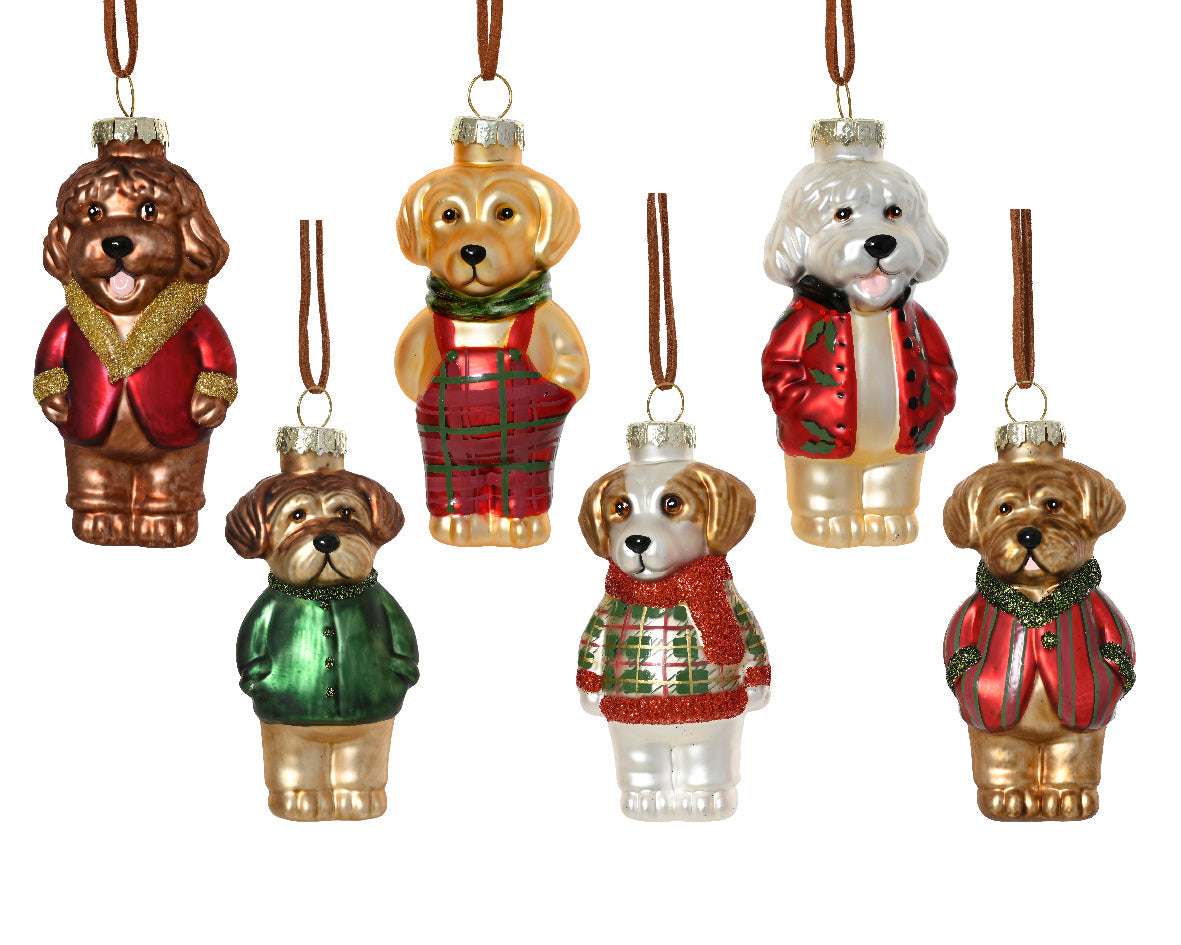 Ornamento de navidad de perritos de 11cm