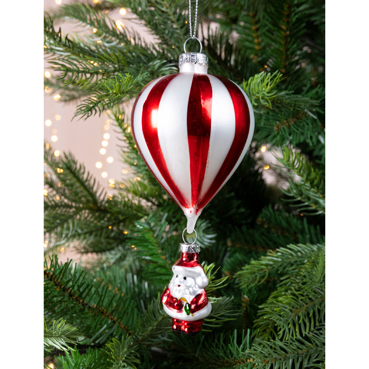 Ornamentos de navidad  color rojo blanco de vidrio
