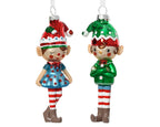 Ornamento de navidad de elfo de 11cm