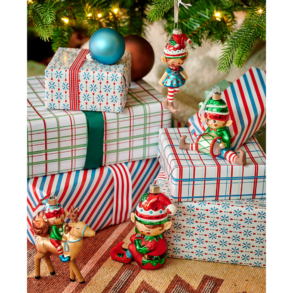 Ornamento de navidad de elfo de 11cm