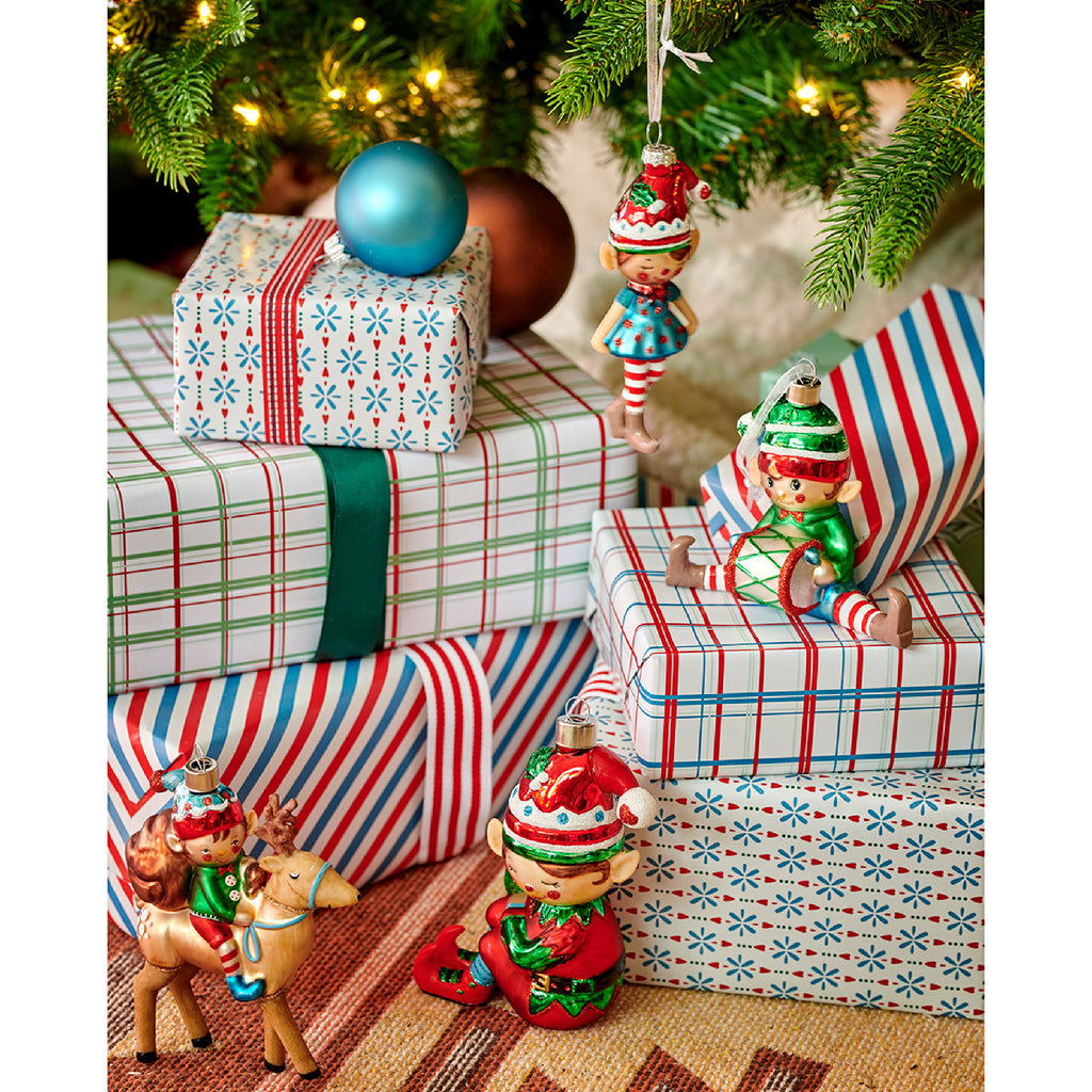 Ornamento de navidad de elfo de 11cm