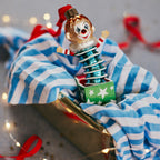 Ornamento de navidad payaso sorpresa de 13cm