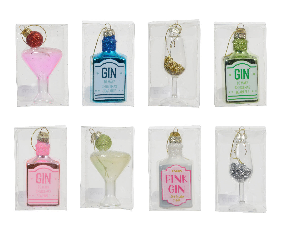 Ornamento de navidad de bebidas de 7cm