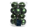 16x Bolas lisas verdes de cristal de 8cm
