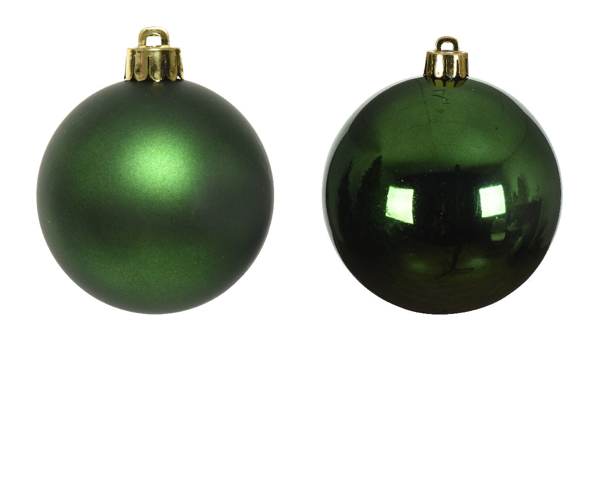 16x Bolas lisas verdes de cristal de 8cm