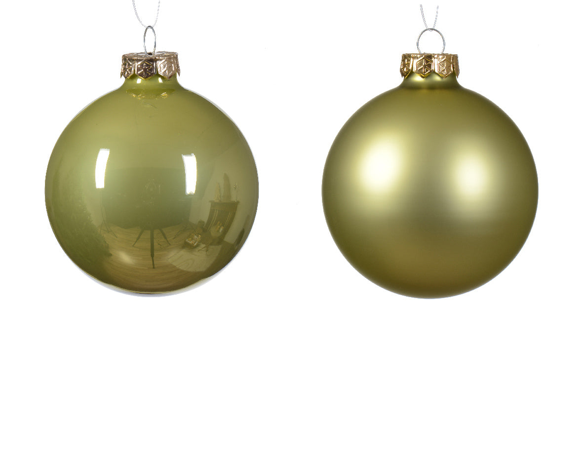 16x Bolas de navidad lisas doradas de plástico de 8cm
