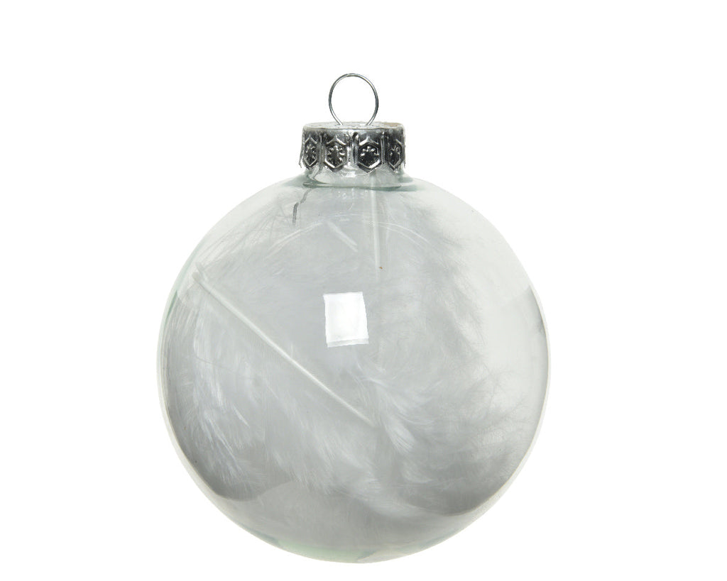 Pack de bolas de navidad transparentes de 7cm