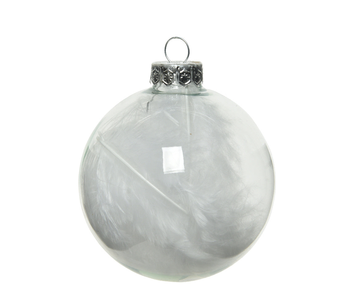 Pack de bolas de navidad transparentes de 7cm