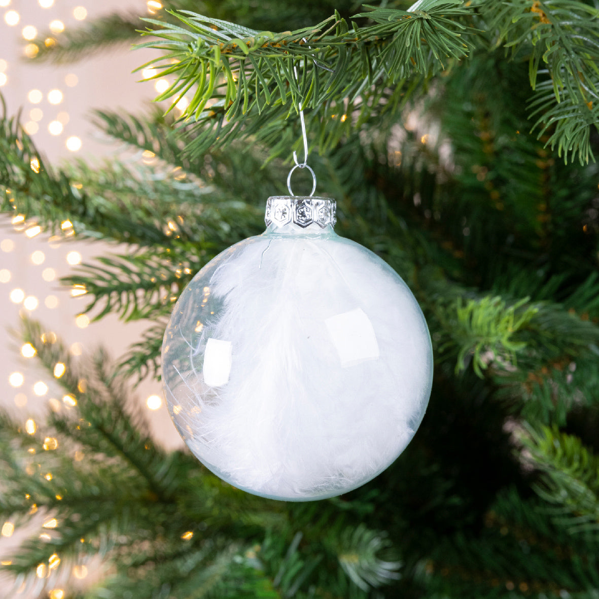 Pack de bolas de navidad transparentes de 7cm