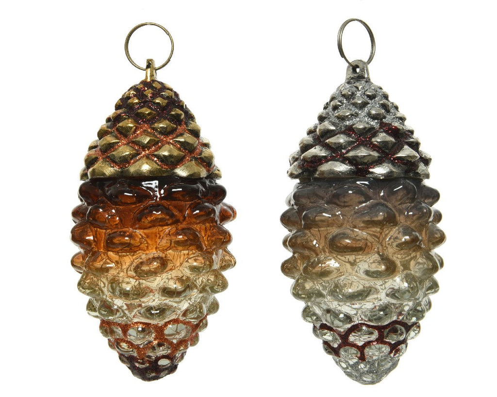 Ornamento Navideño de cristal tonos naturales W6.00-A11.00cm