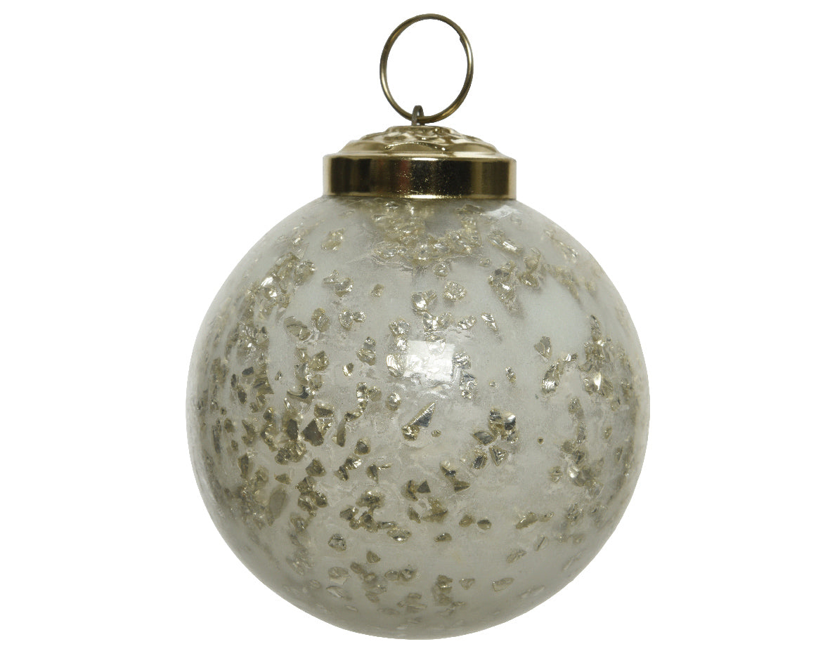 Bola de navidad de cristal blanco