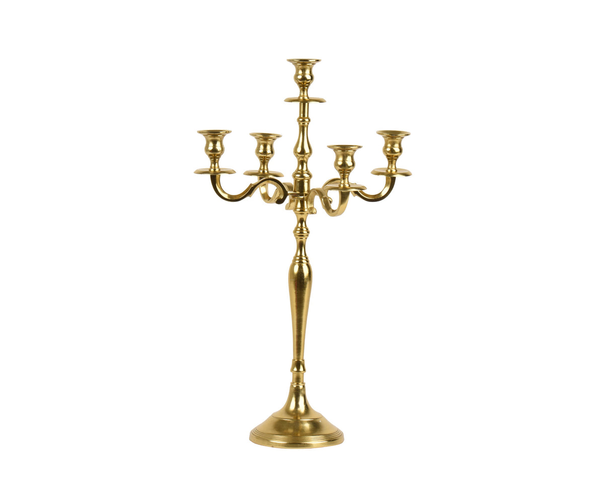 202019-Candelabro de Aluminio Dorado 60 cm-navidad-envio-canarias