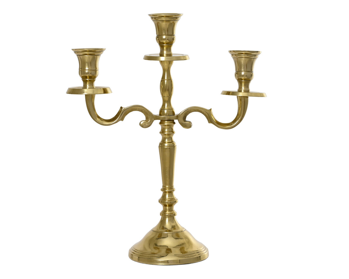 202021-Portavelas con base aluminio dorado 30 cm-navidad-envio-canarias