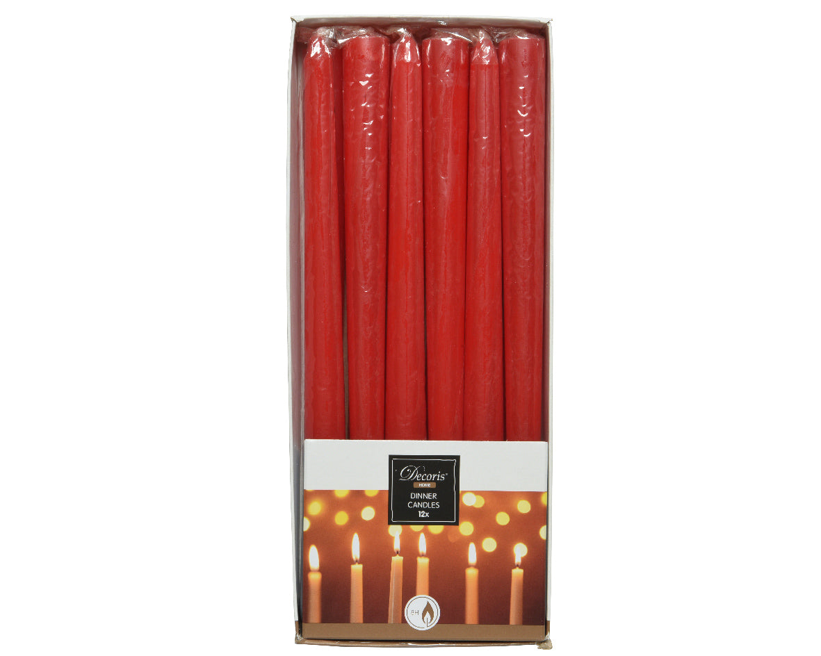 Velas de cera rojas
