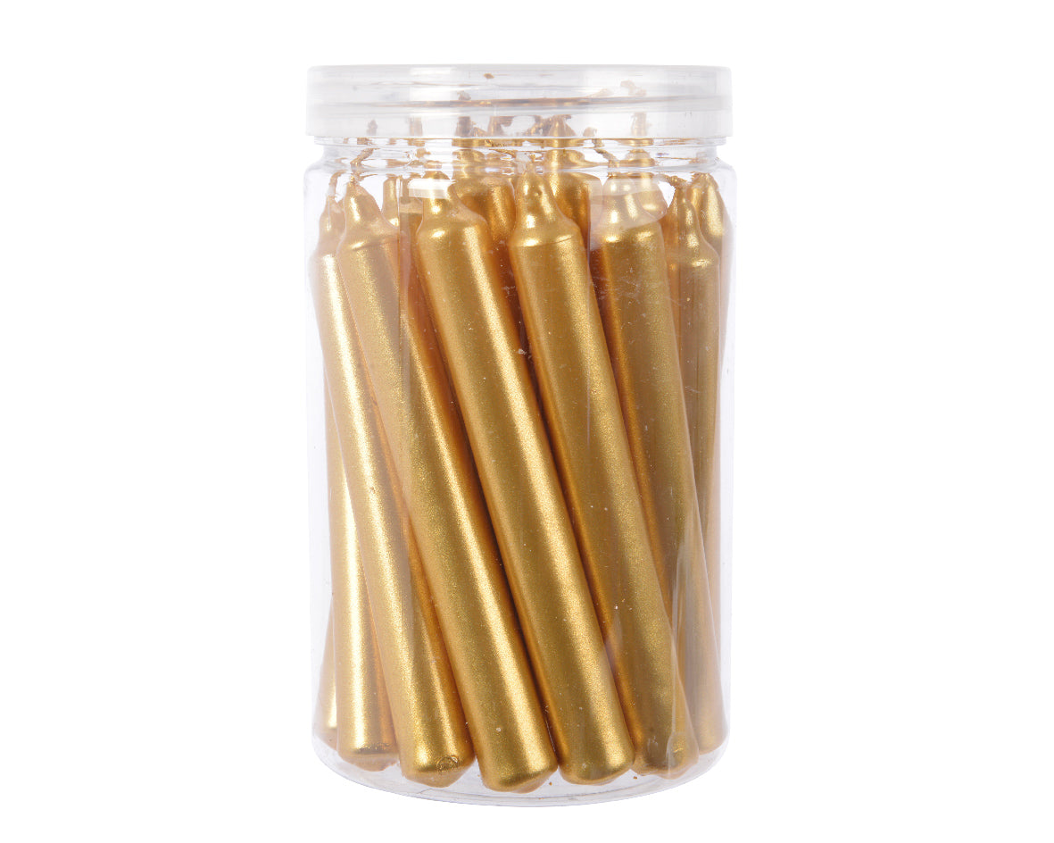 Pack de velas doradas de 10cm