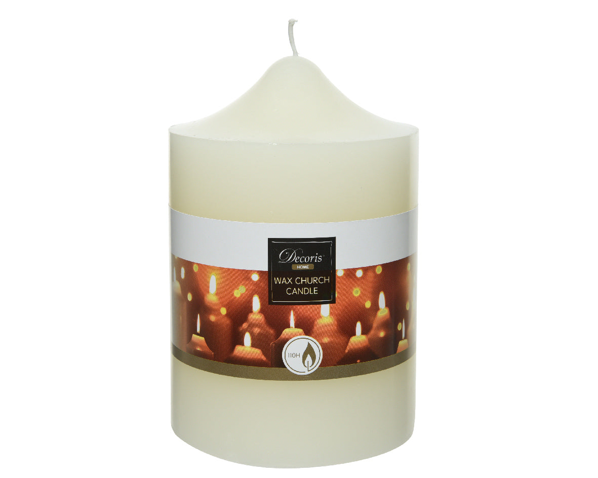 Vela blanca de decoración para el hogar - d10cmx15cm