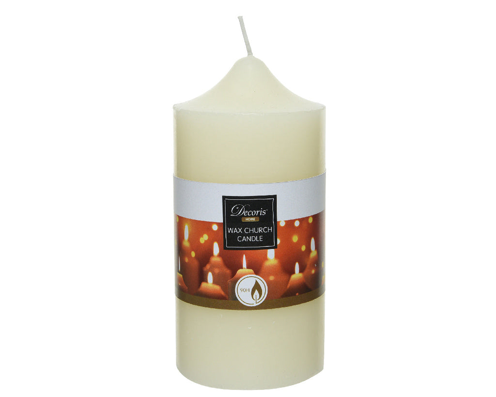Vela blanca de decoración para el hogar - d7,5cmx15cm