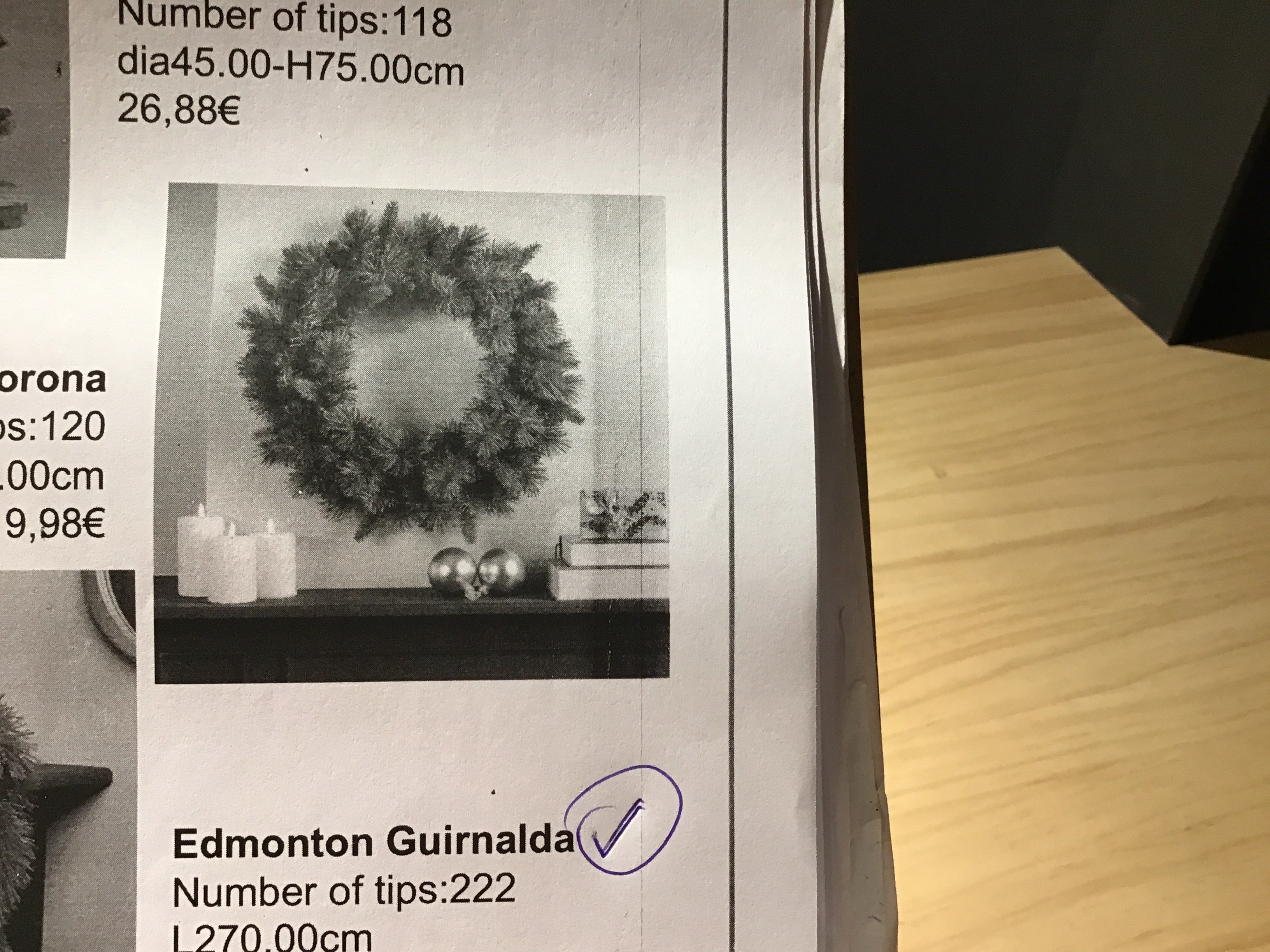 Edmonton Corona de Navidad 50cm