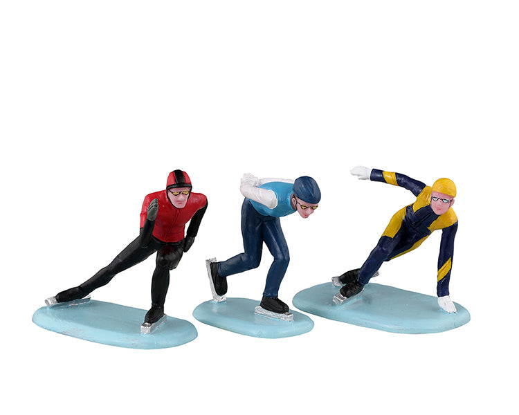 Figura decorativa Patinadores Rápidos, Set De 3