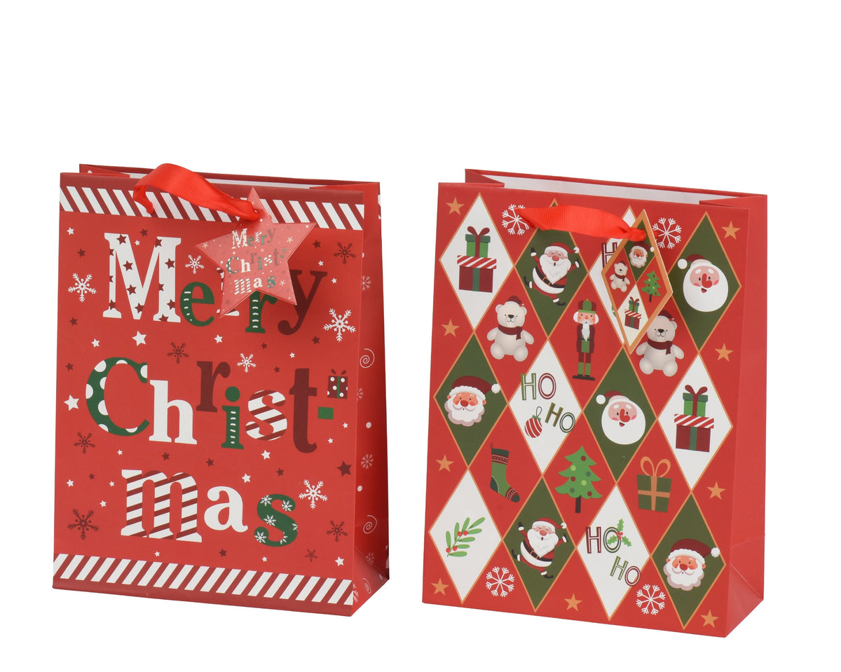 371781-Bolsa de regalo navideña de papel rojo-navidad-envio-canarias